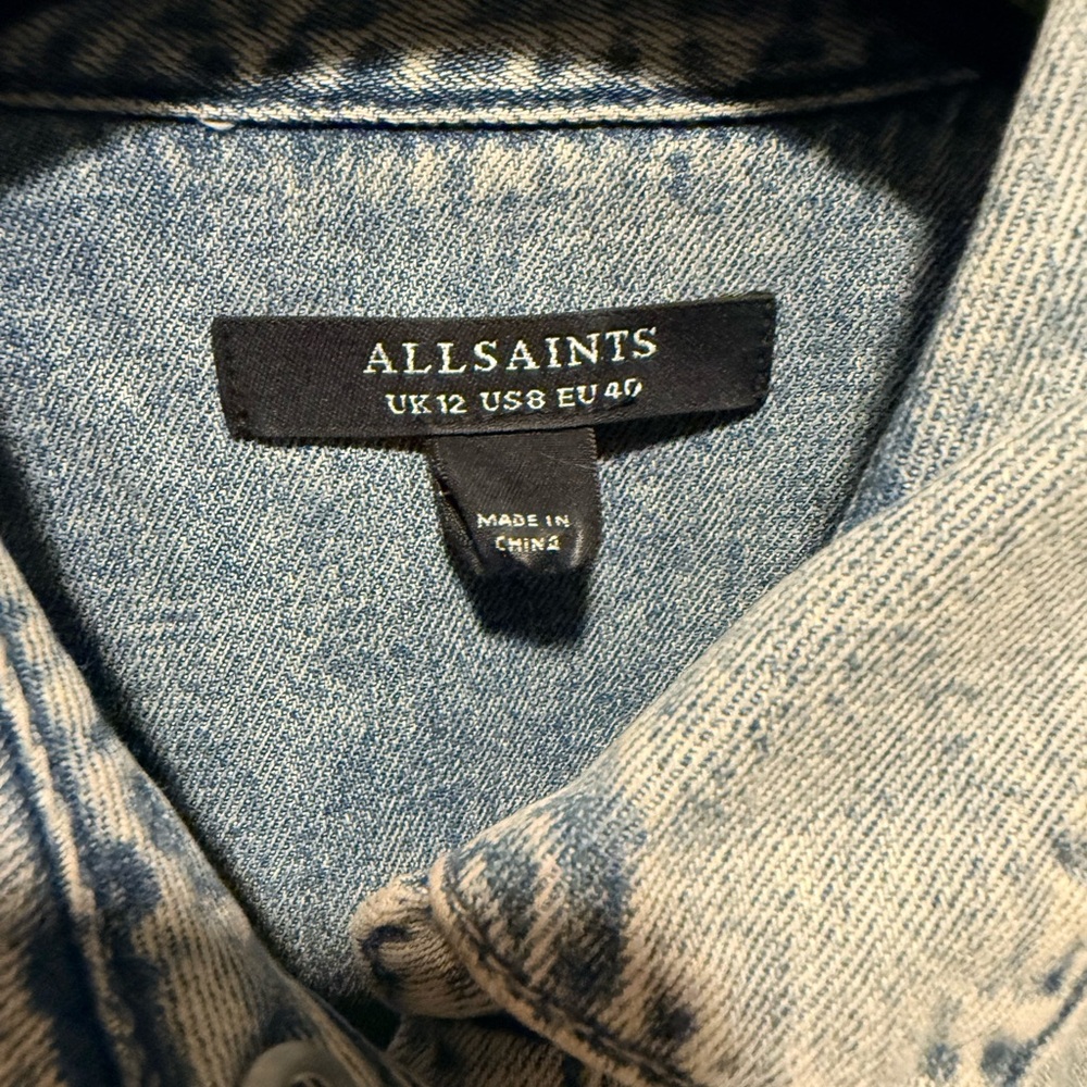 All Saints Blue Denim Dress - Picture 2 of 4